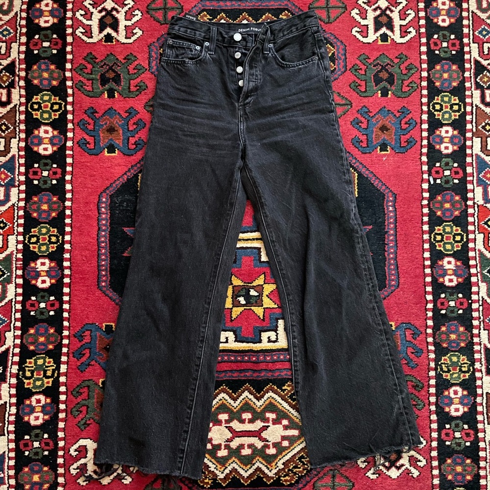Denim Forum Wide Leg Jeans l Size 24 | Color: Black | Brand: Denim Forum Aritzia